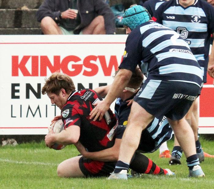 Dan Colley scores first try for The Seasiders (Susan McKehon)